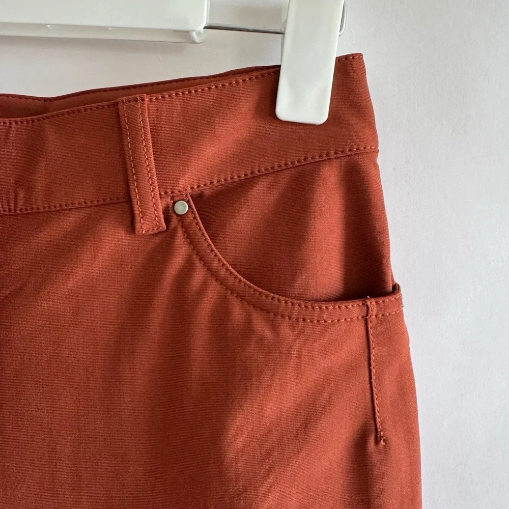 Lululemon Womens City Sleek 5 Pocket Pant 7/8 Size 6 Terracotta Orange